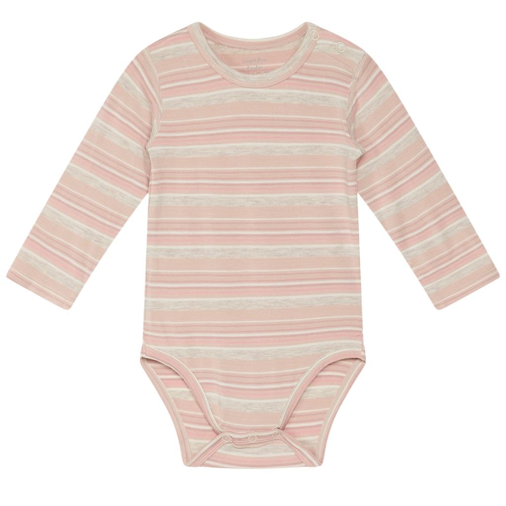 Buller Stribet Babybody Peach Rose