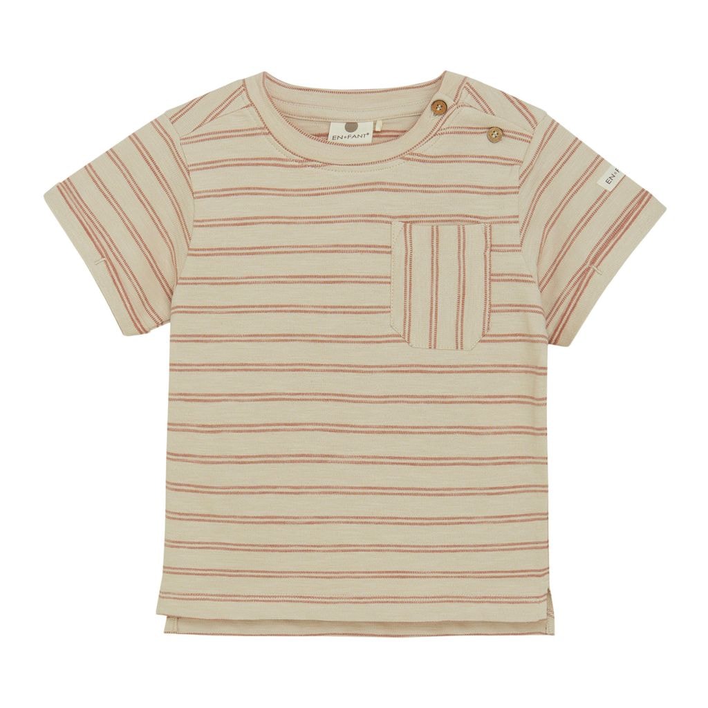 GOTS Raidallinen T-paita French Oak