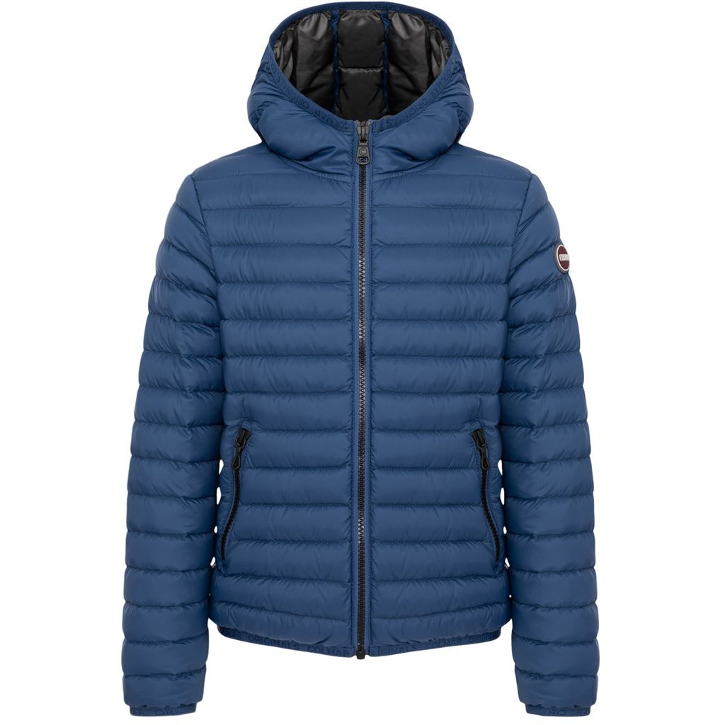 Nylon Duck Down Winter Coat Dark Blue