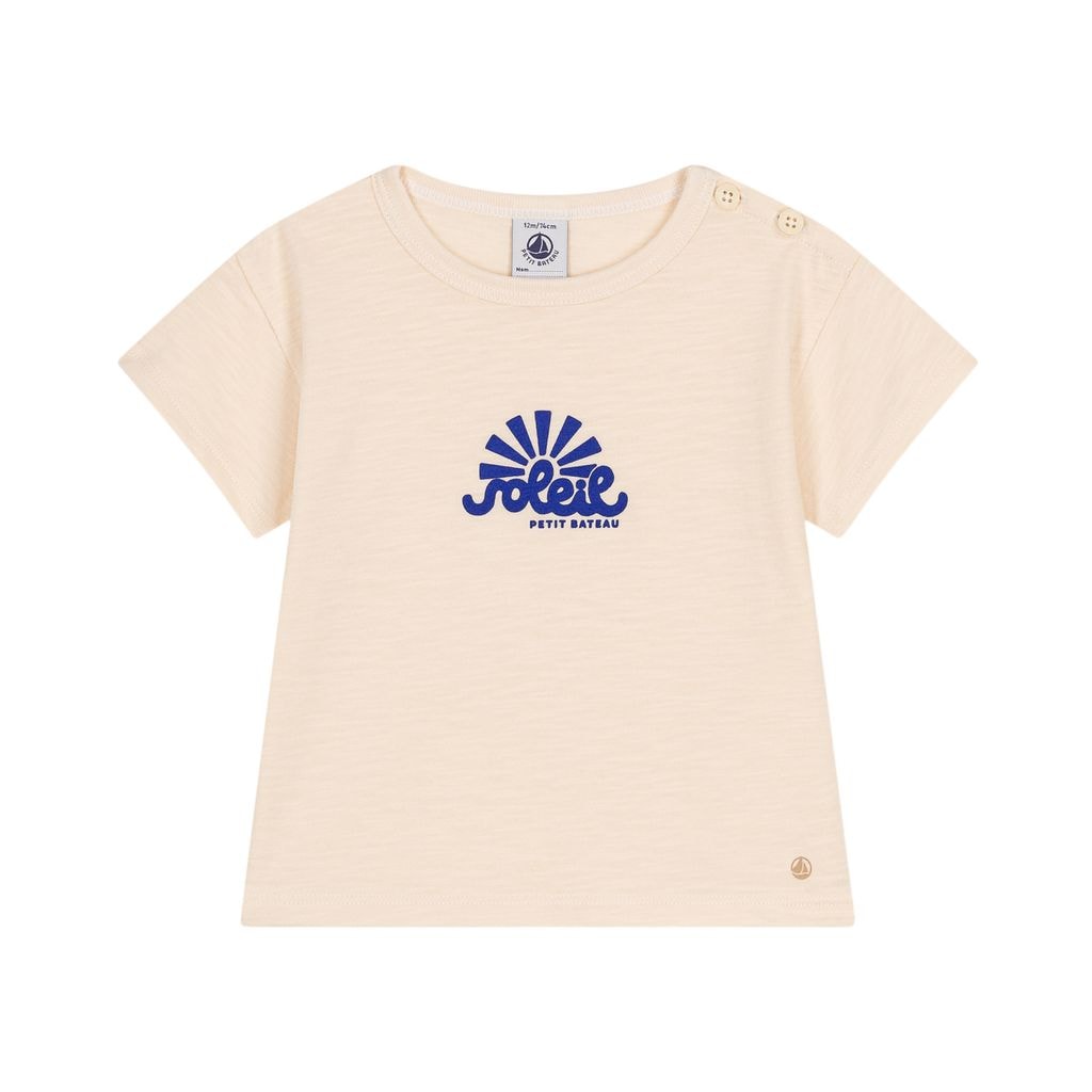 Baby T-Shirt With Print Cream