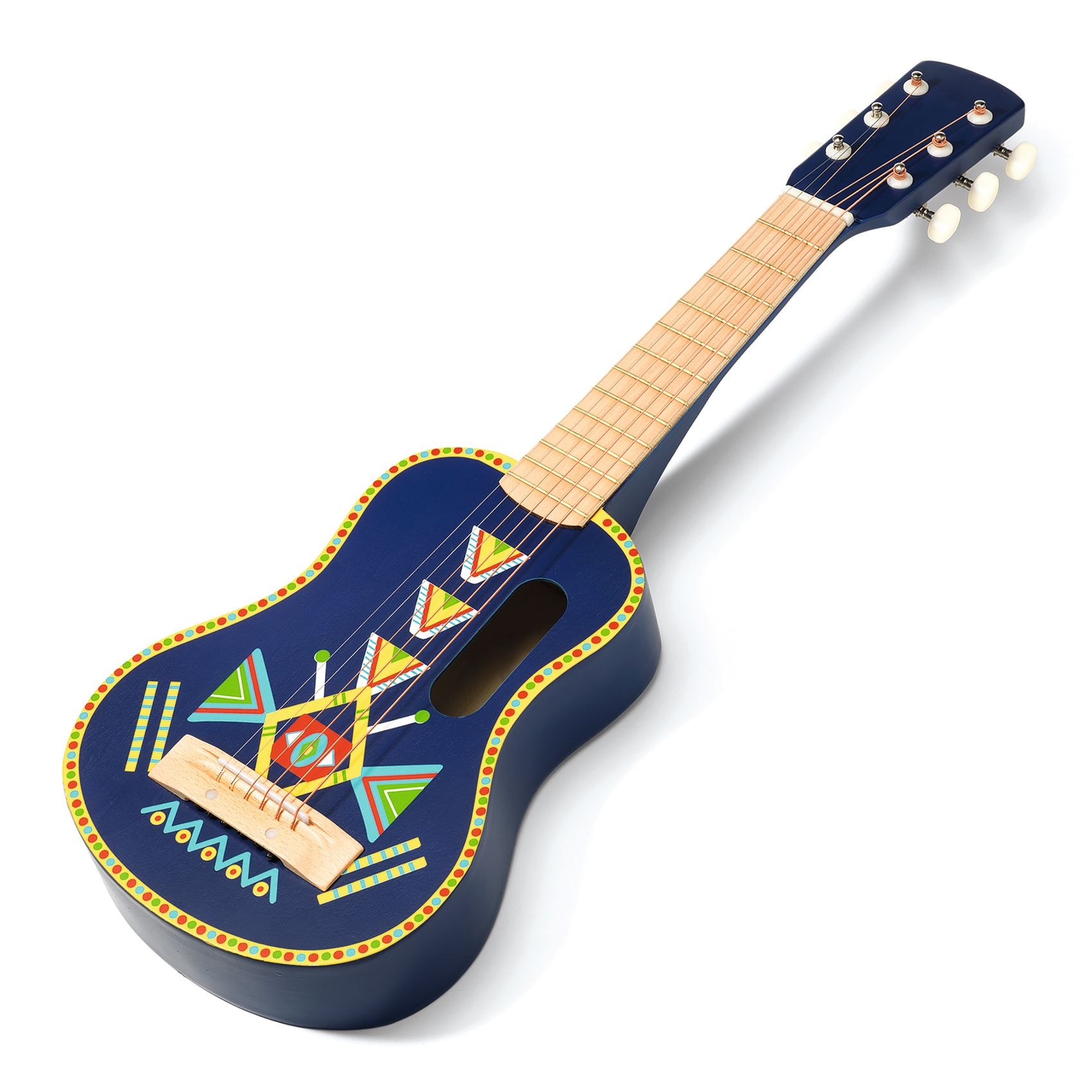 Gitar Av Tre Med 6 Metallstrenger Blue