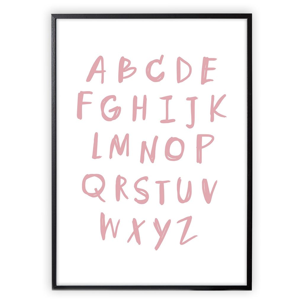 Poster Alphabet Pink