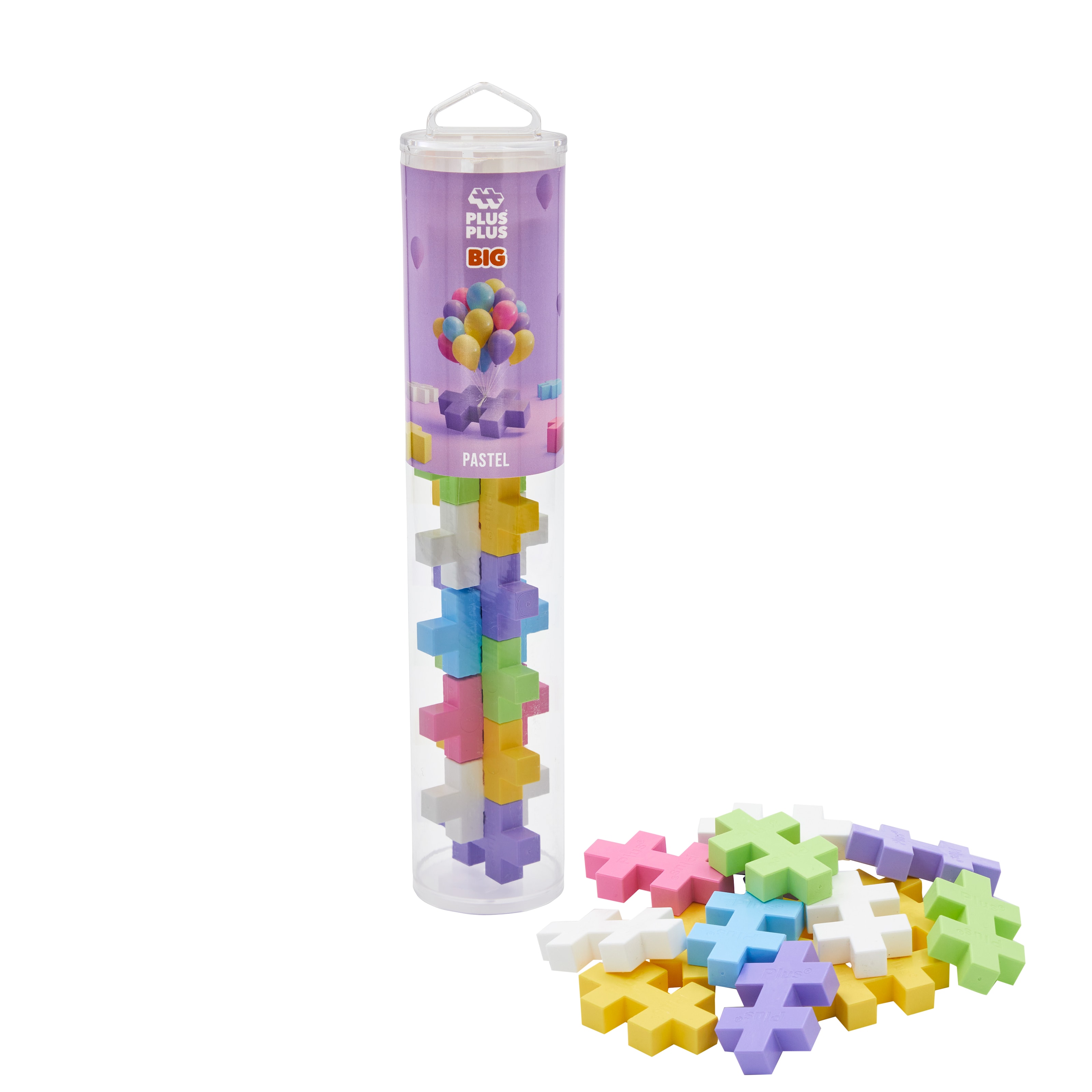 Plus-Plus BIG Pastel Mix - 15 Pieces Mix 