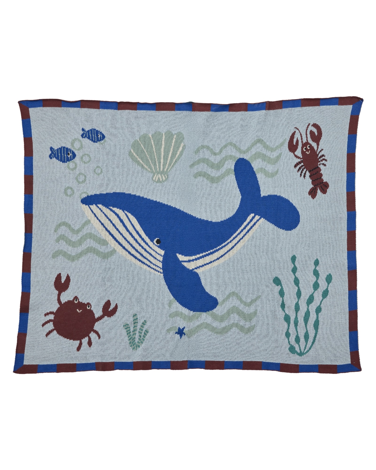 Baby Cotton Blanket Blue Ocean 