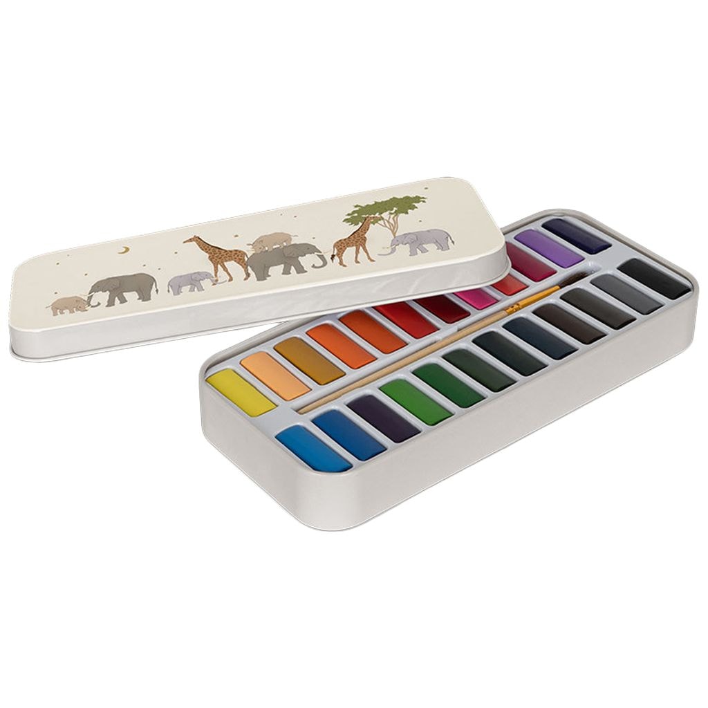Tin Box Water Colors Safari