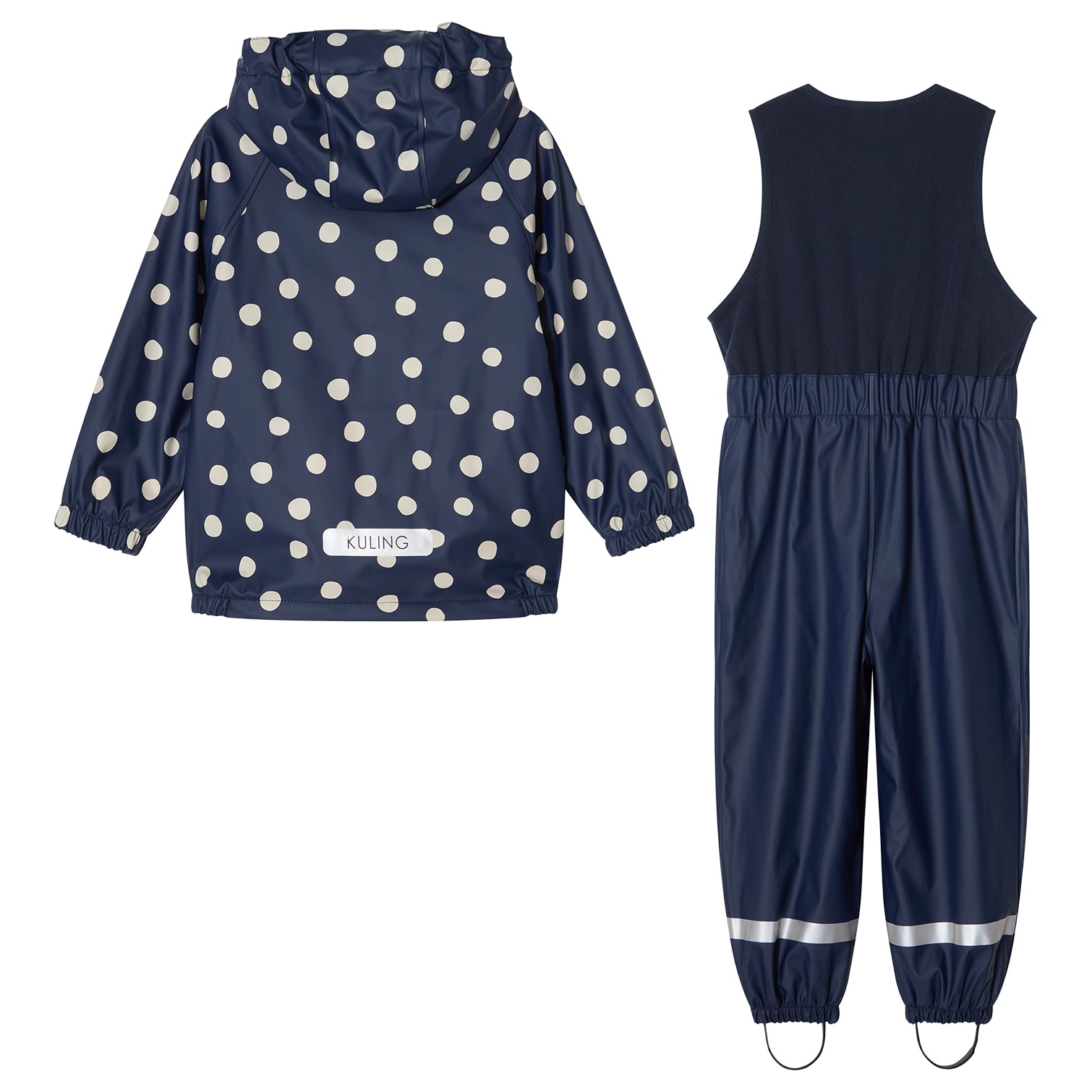 Ottawa Fodrat Regnställ Navy Polka Dots