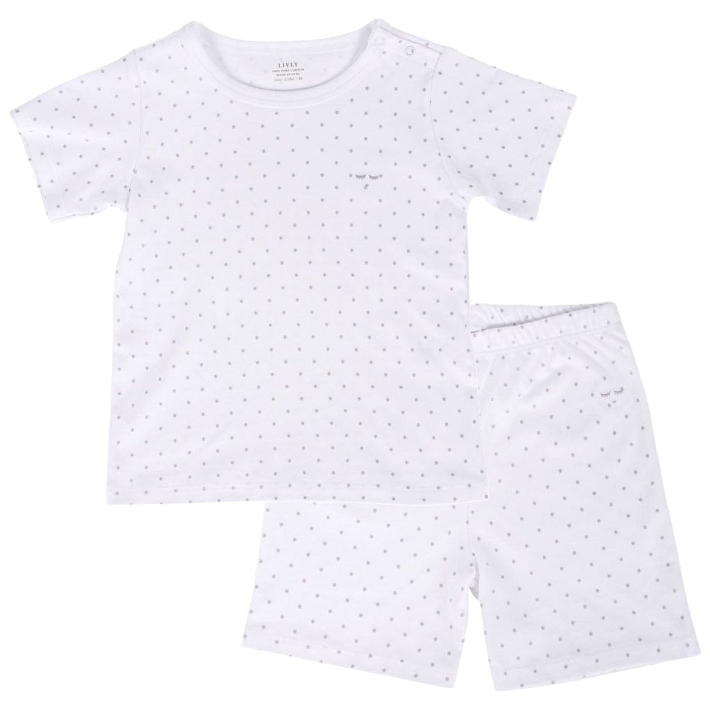 Saturday Polka Dot T-shirt And Shorts Set White