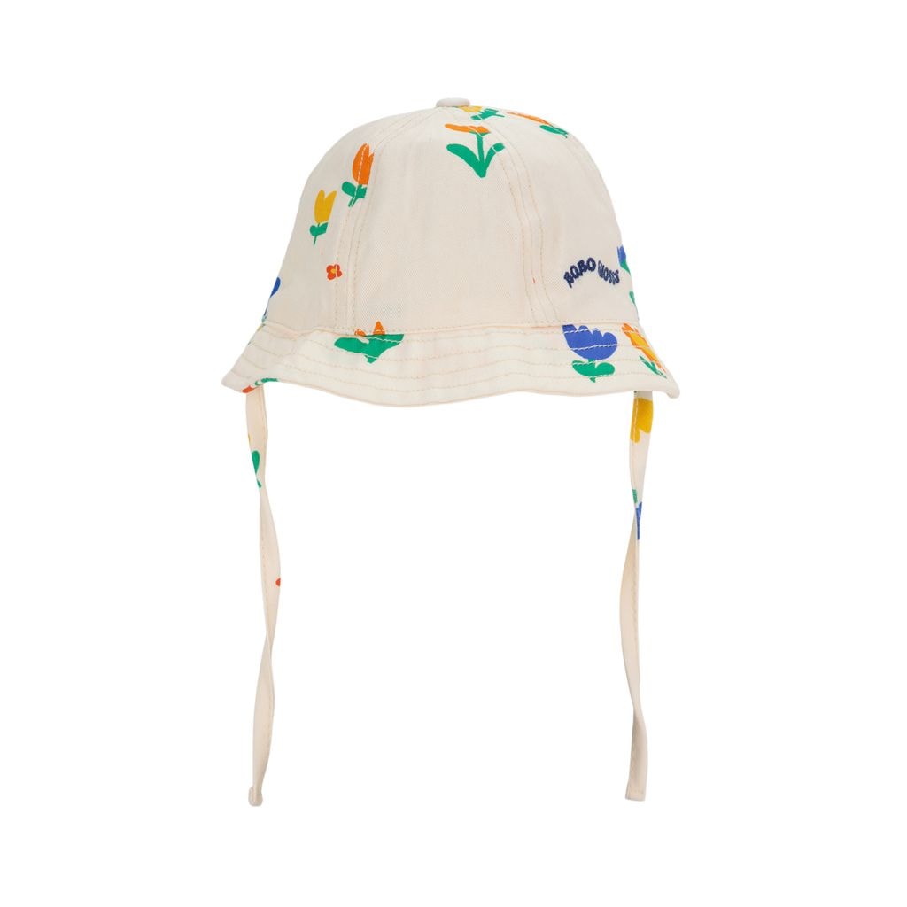 Garden Party All Over Baby Hat Off White