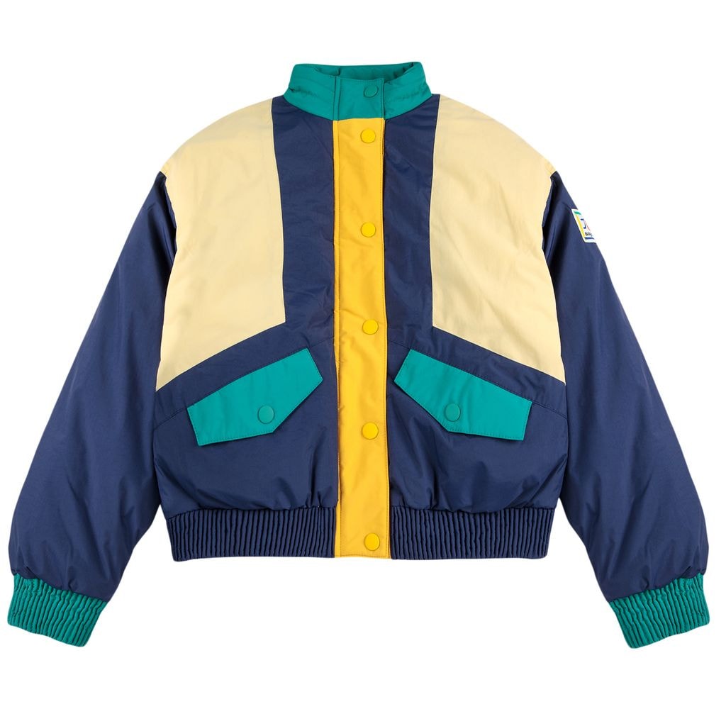 Smiling Color Block Jacket Multicolor
