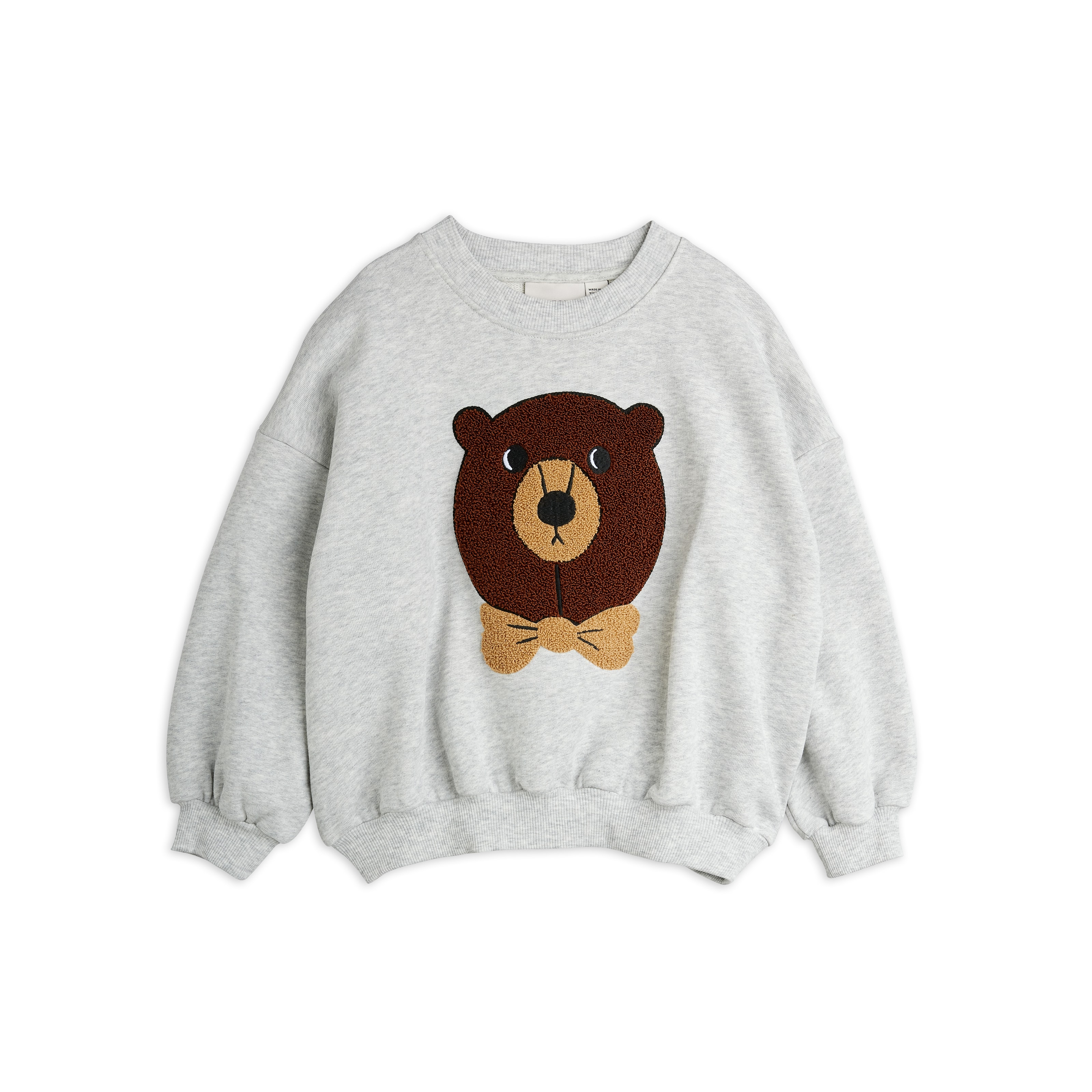 GOTS Bear Chenille Sweatshirt Grey