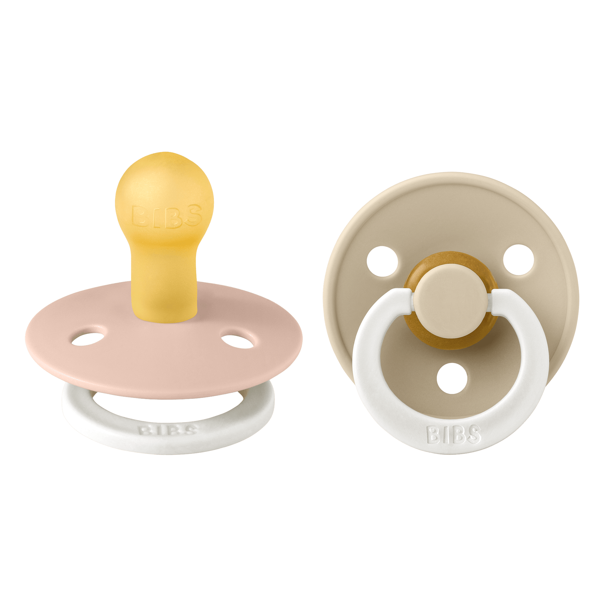 2-Pack BIBS Colour Latex Pacifier Blush Glow / Vanilla Glow