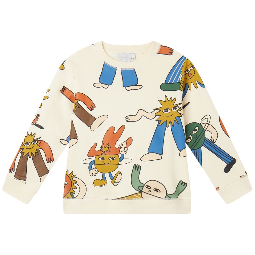 Printed Sweatshirt Cream