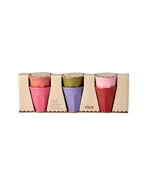 Mini 6-pack Melaminkoppar Multicolor