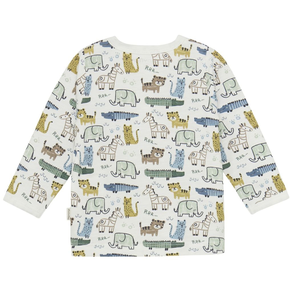 GOTS Långärmad T-shirt Aop Marshmallow White