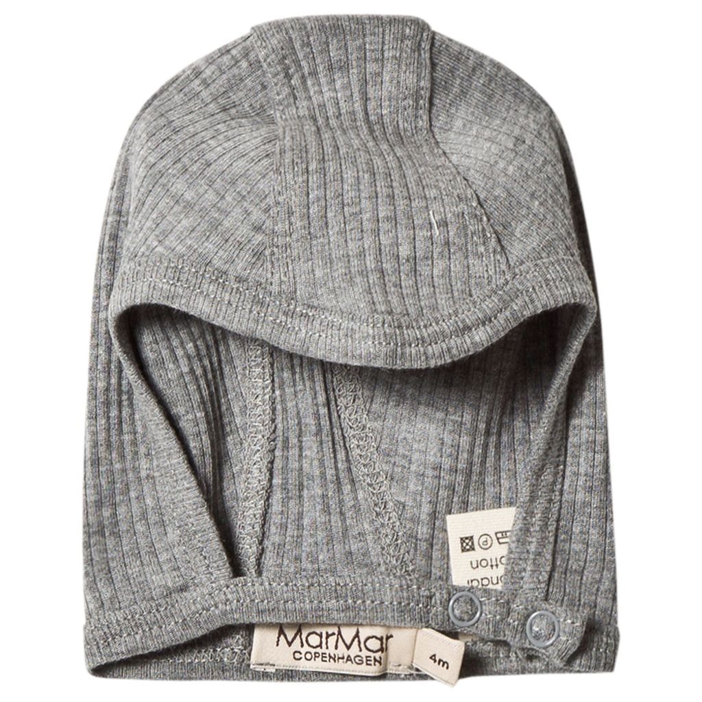 Rib Baby Hat Gray Melange