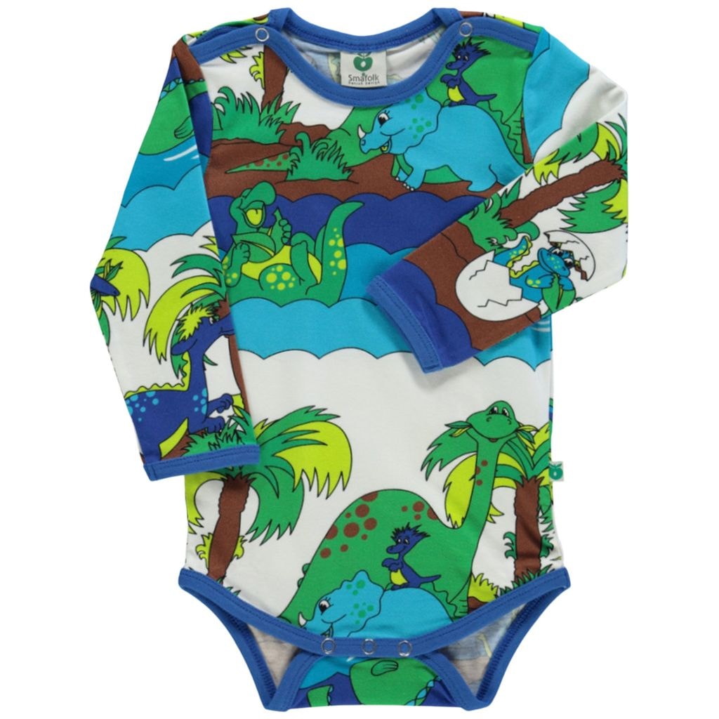 Painettu Vauvan Body Dinosauruksilla Blue Atoll