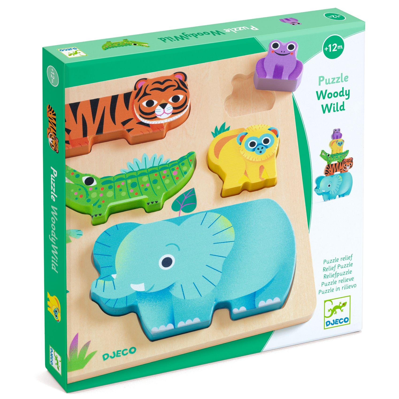 Relieffpuslespill I Tre, 5 Deler Woodywild