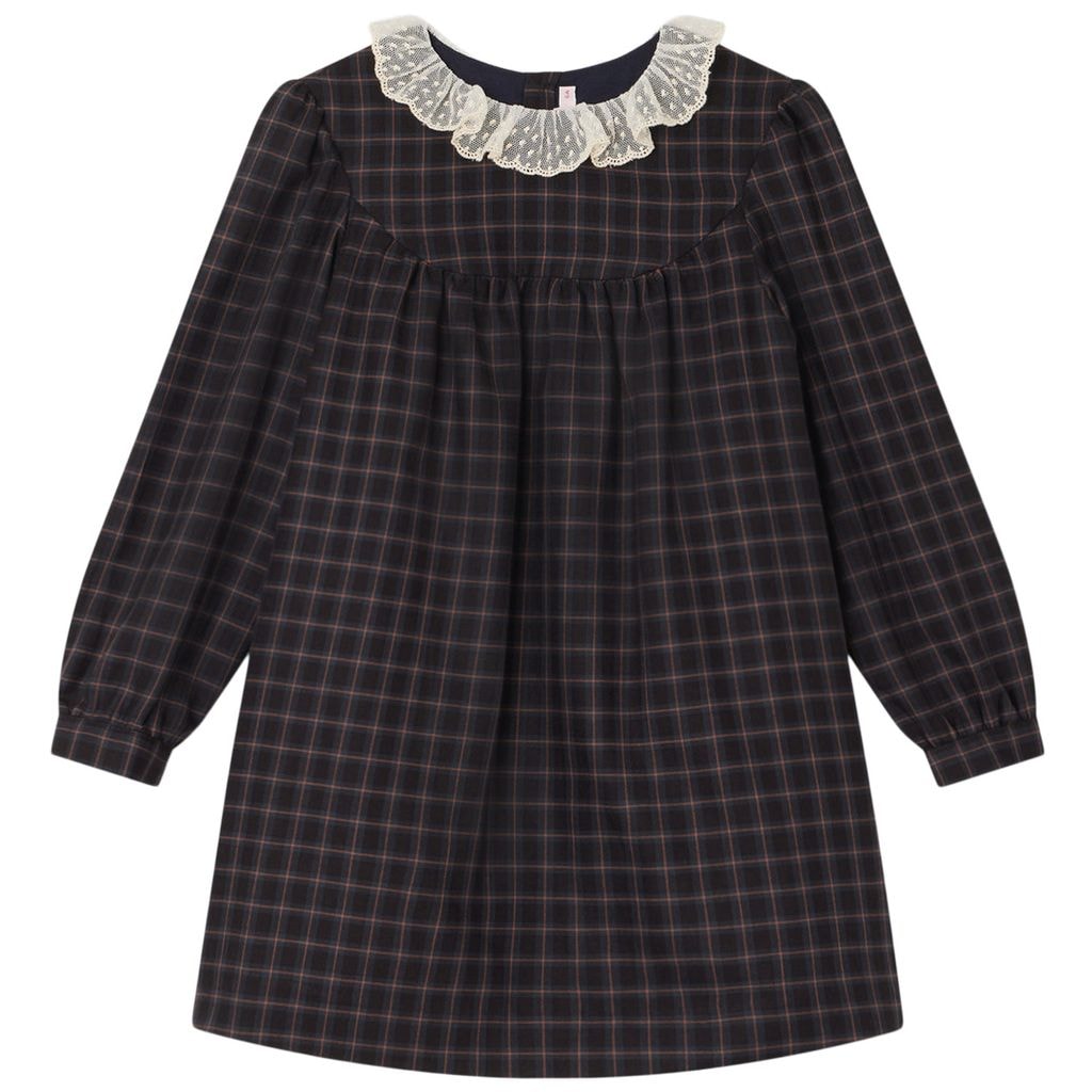 Checked Dress Slate Gray