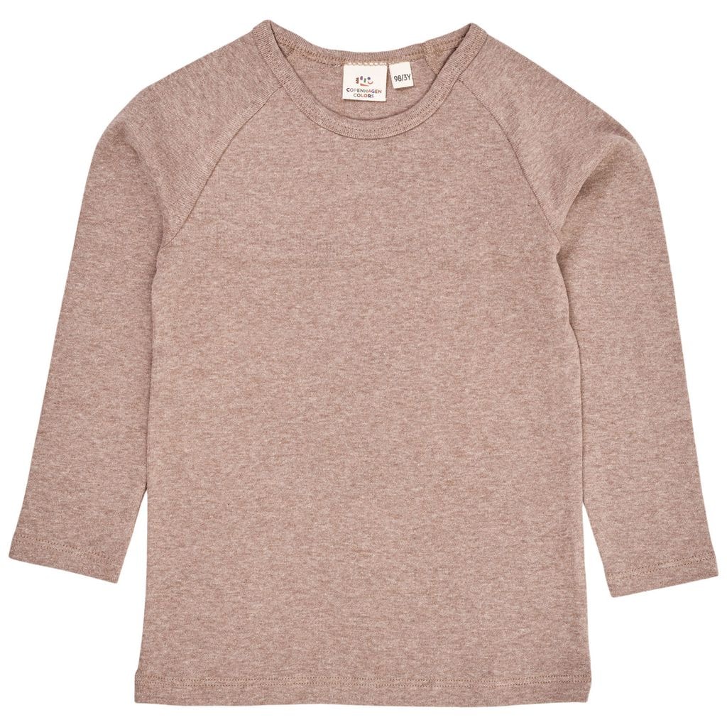 Langermet T-skjorte Beige Melange