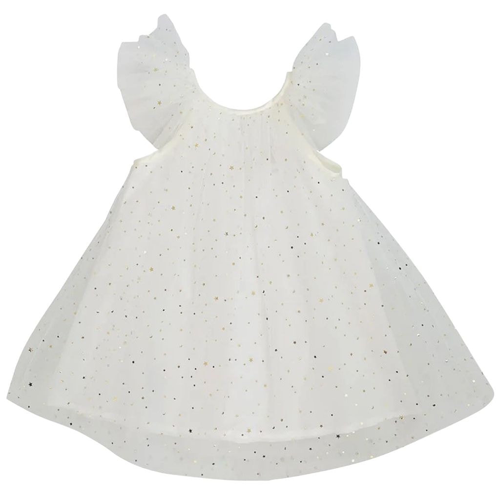 Stars & Moon Tulle Fairy Dress White