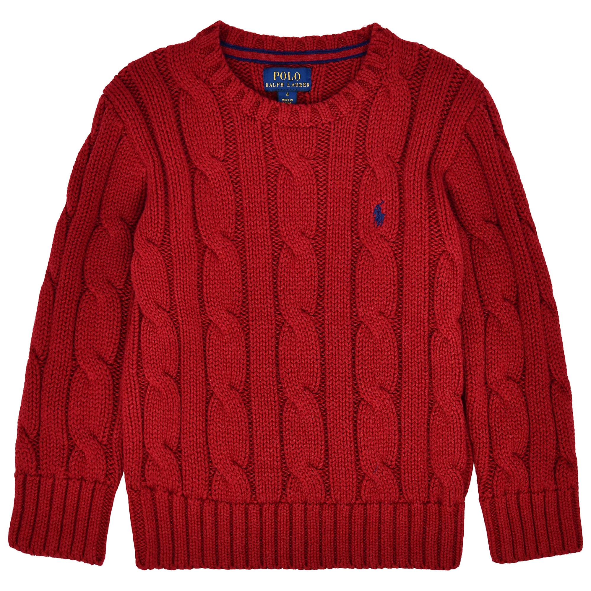 Kabelstickad Tröja Holiday Red 