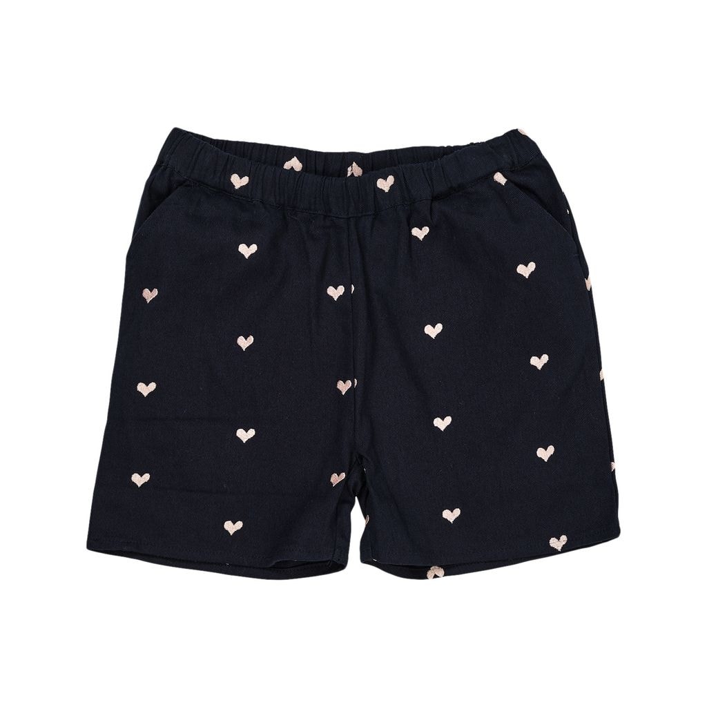 Heart 트윌 반바지 Navy Soft Pink Hearts