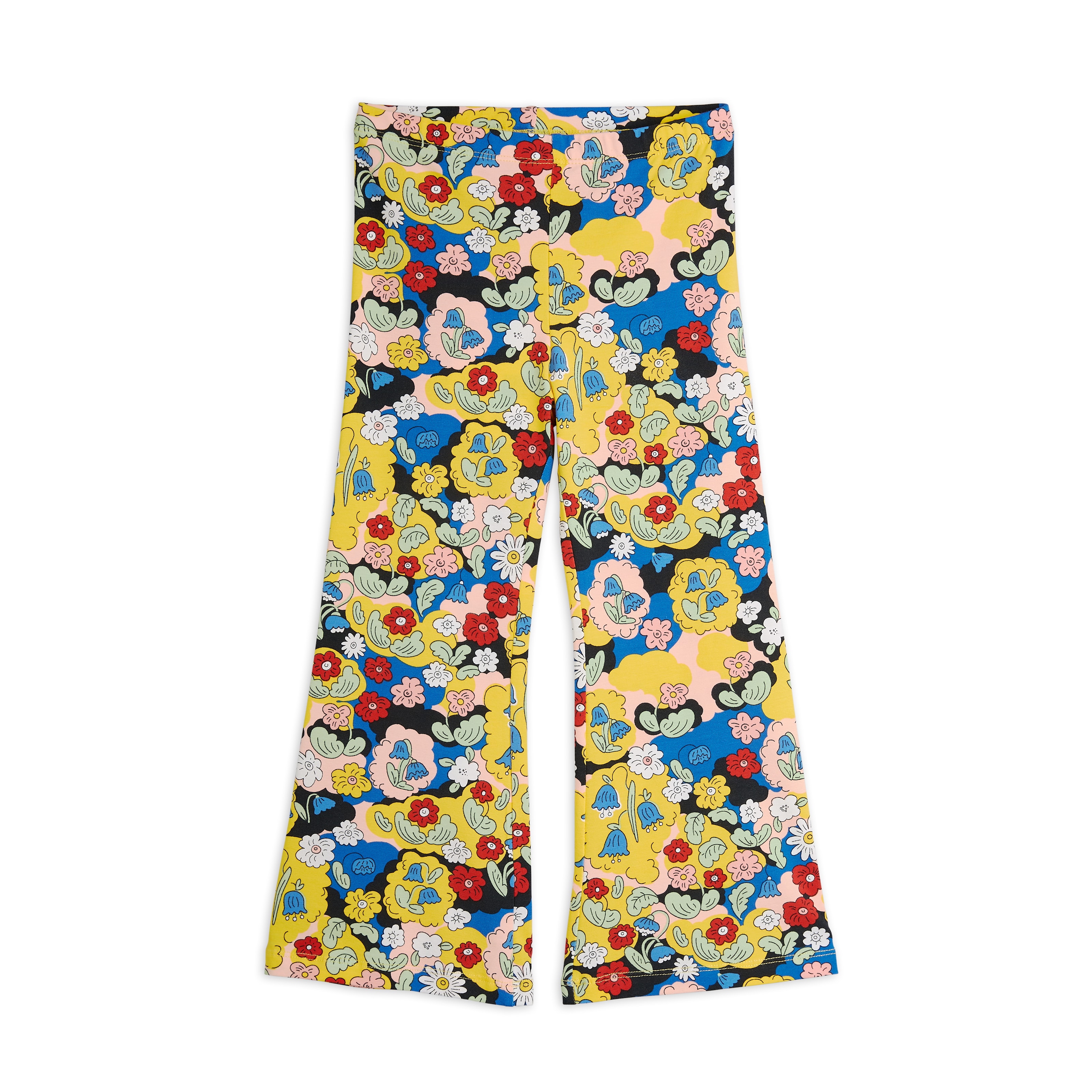 GOTS Flowers Aop Flared Trousers Multi