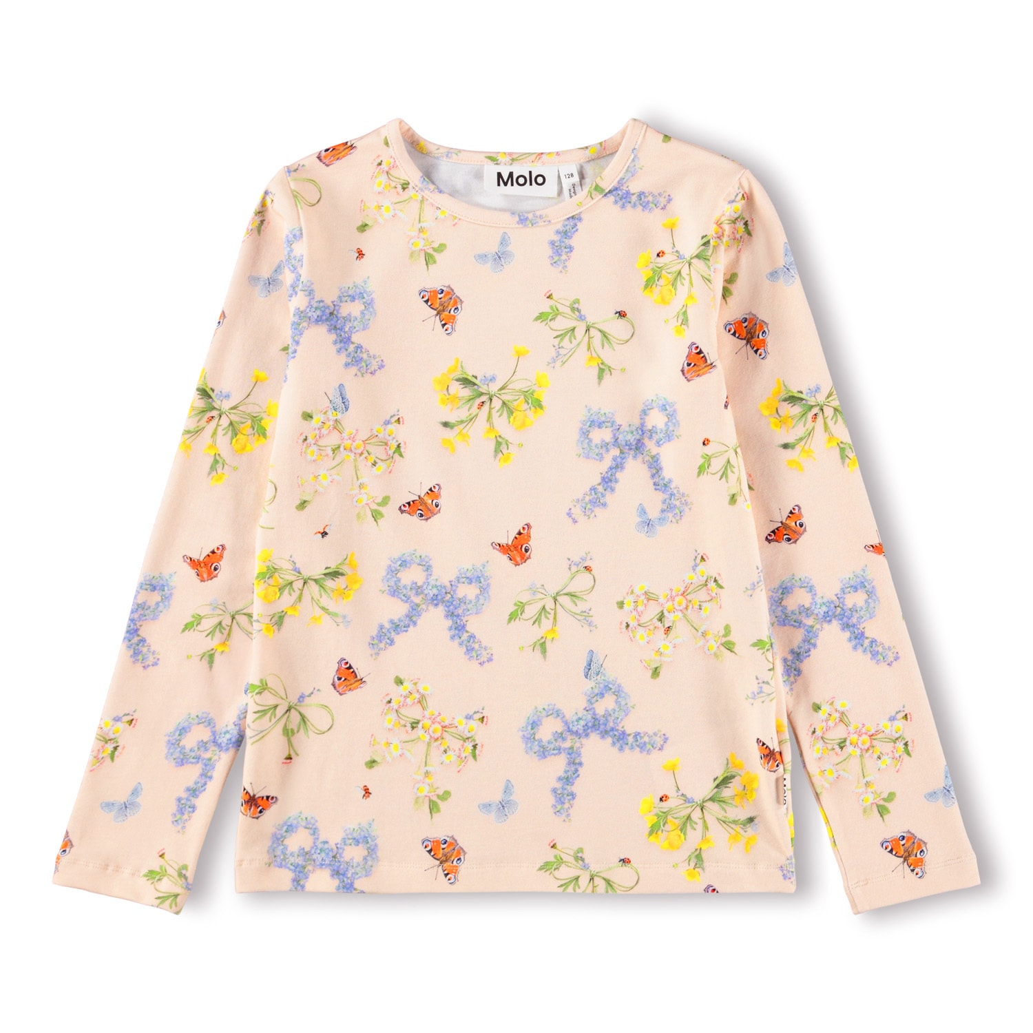 GOTS Rose Pitkähihainen Toppi Flowerbows 