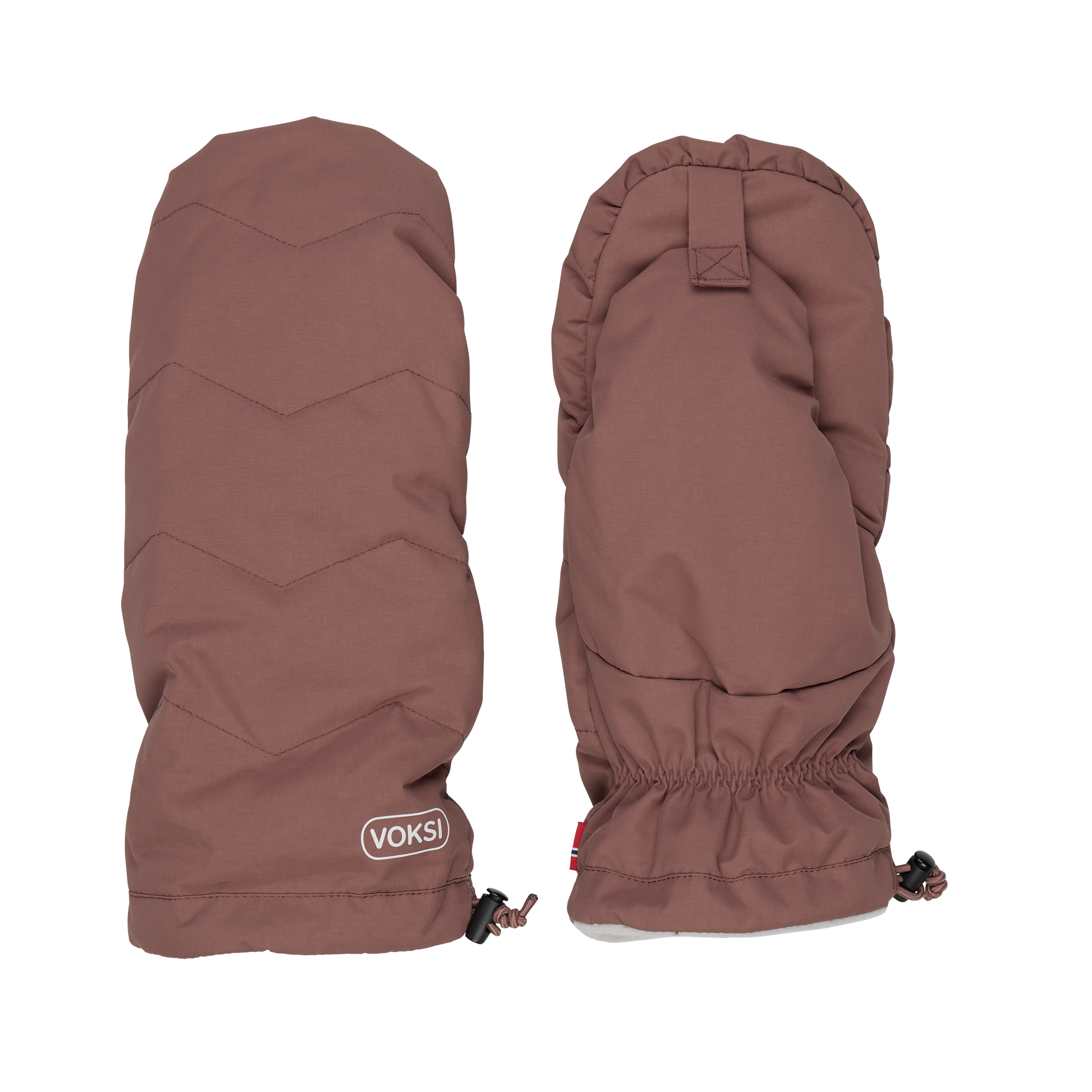 Voksi Stroller Mitten Maroon Lightgrey