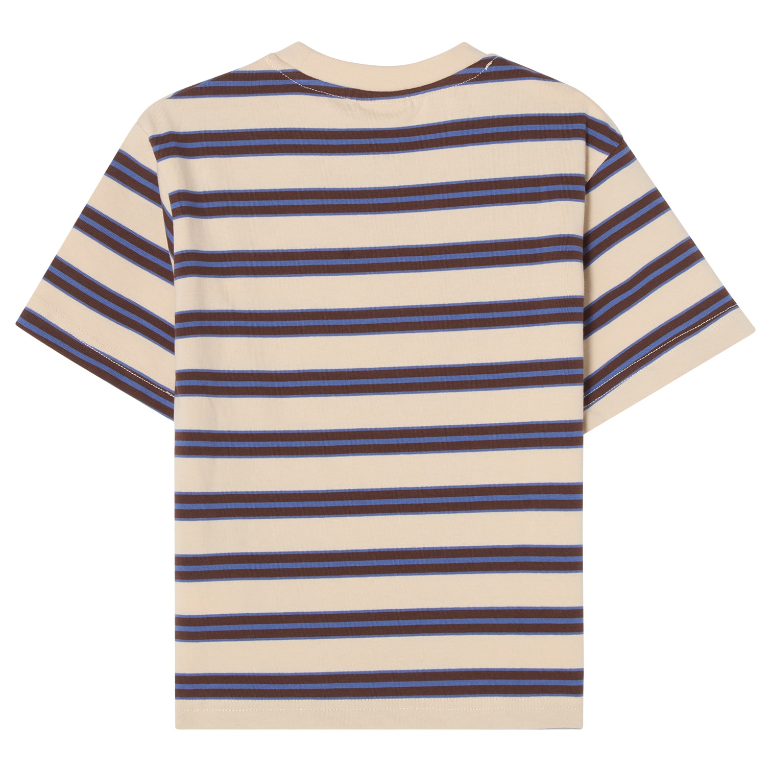 Granada SS T-Shirt Heavy Cotton Brown Stripe
