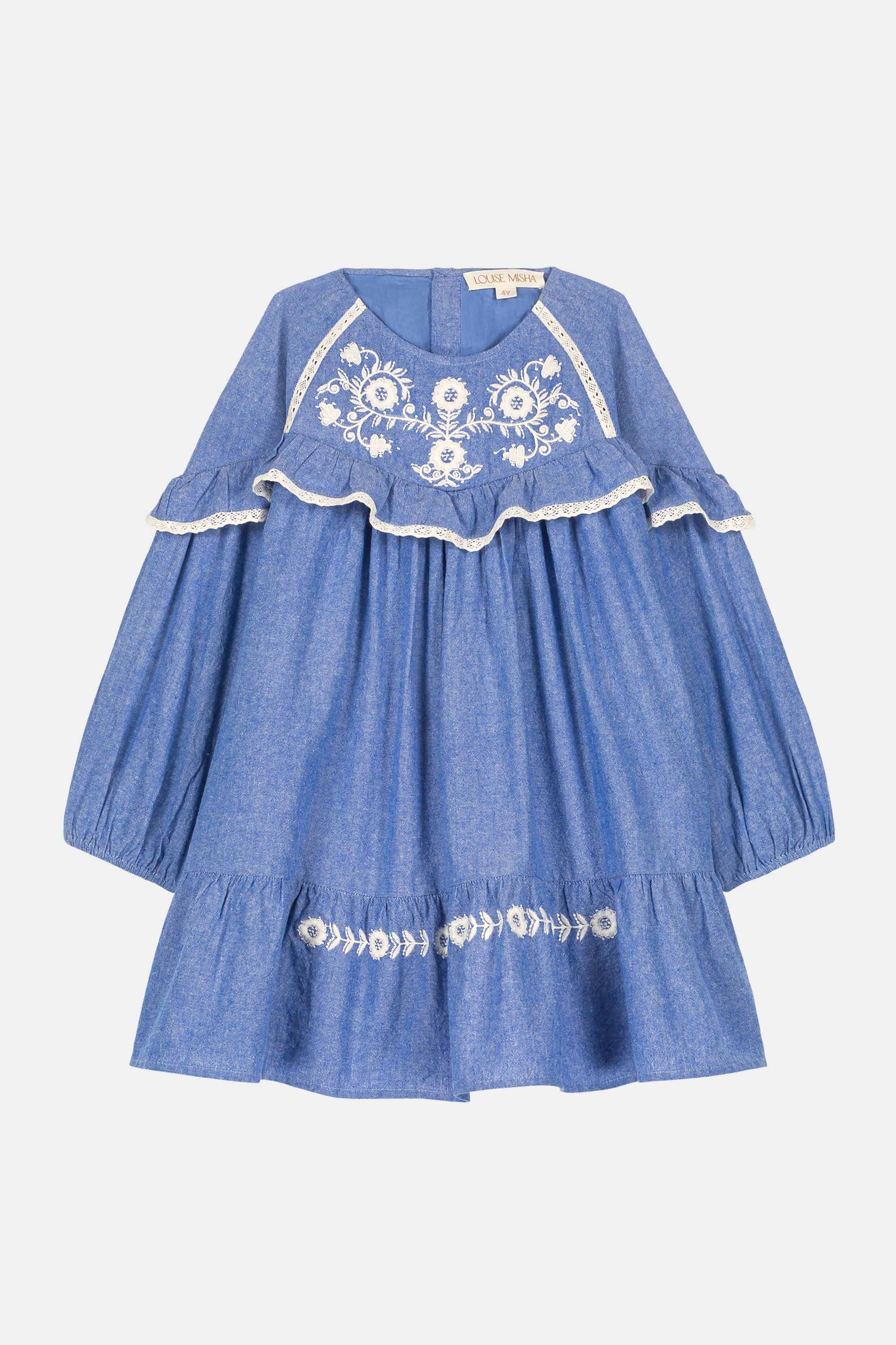 Orana Dress Blue Chambray