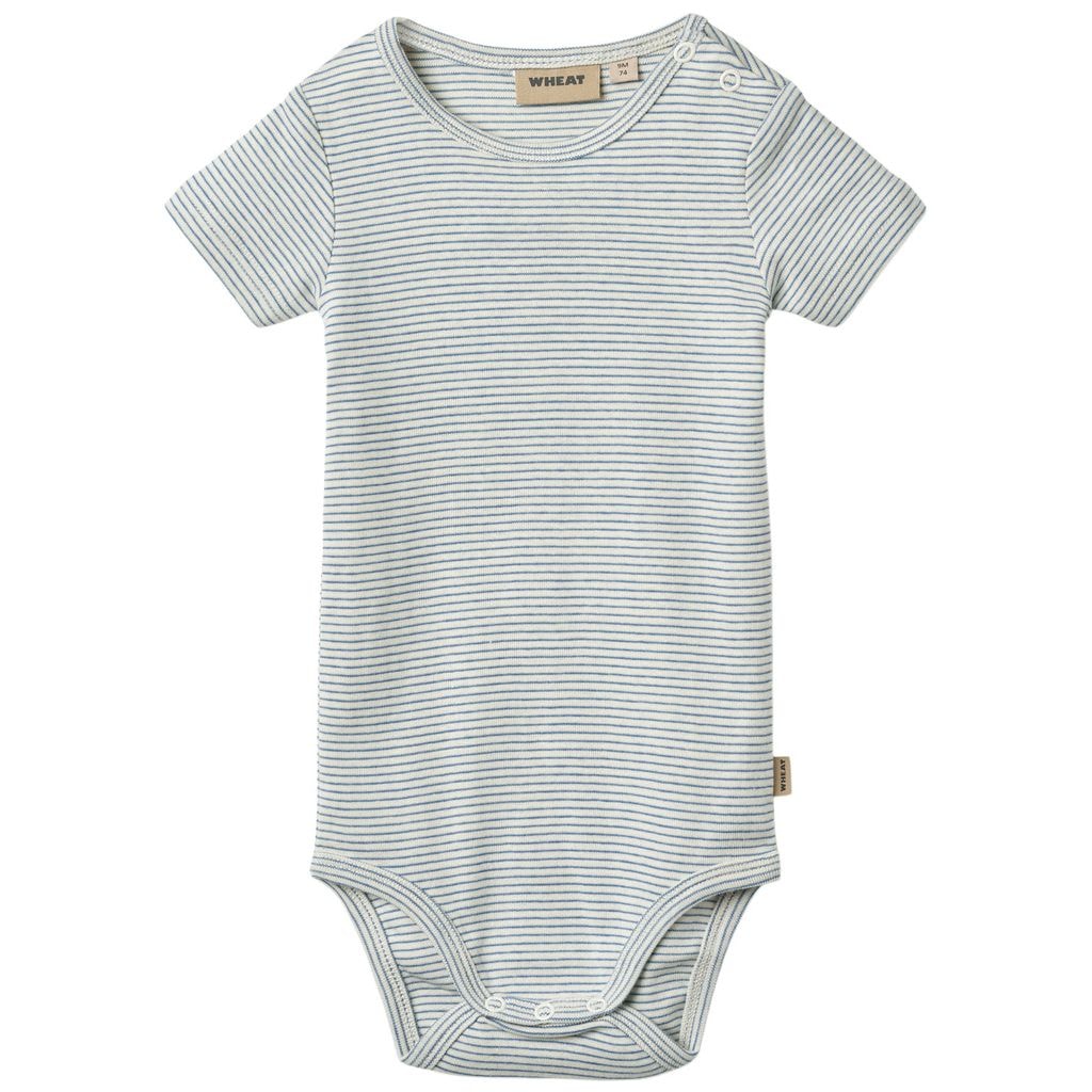 GOTS Edvald Bebis Body Blue Stripe