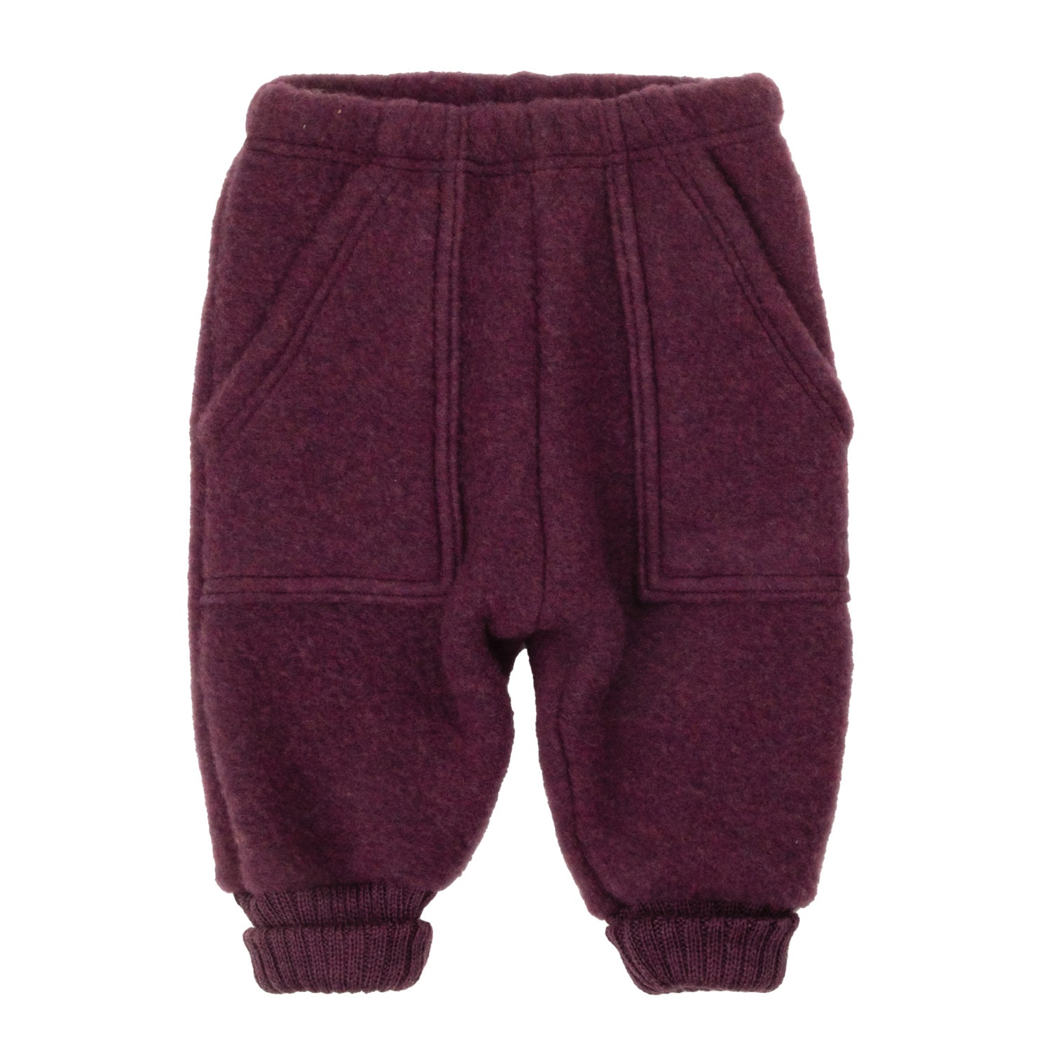 Soft Wool Baggy Pants Plum 