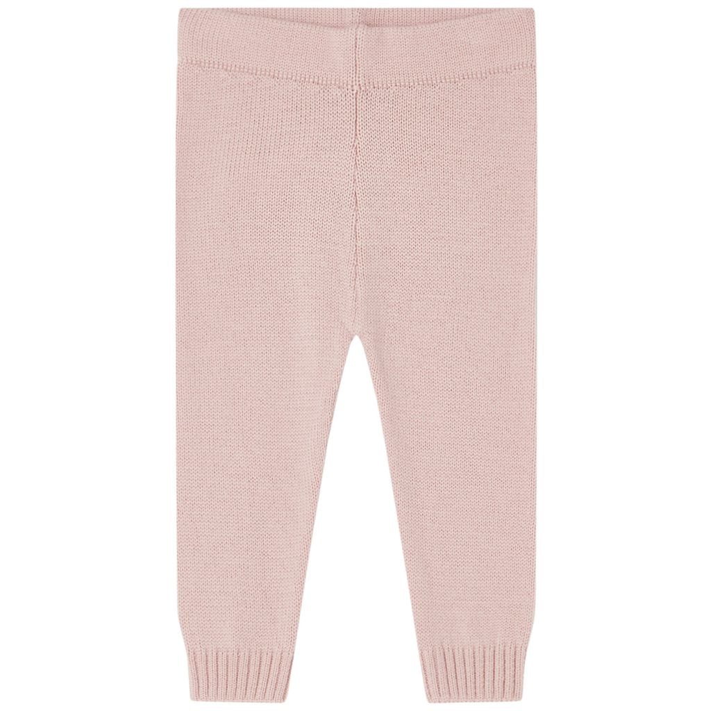 Stickade Babybyxor I Ull Blush Pink