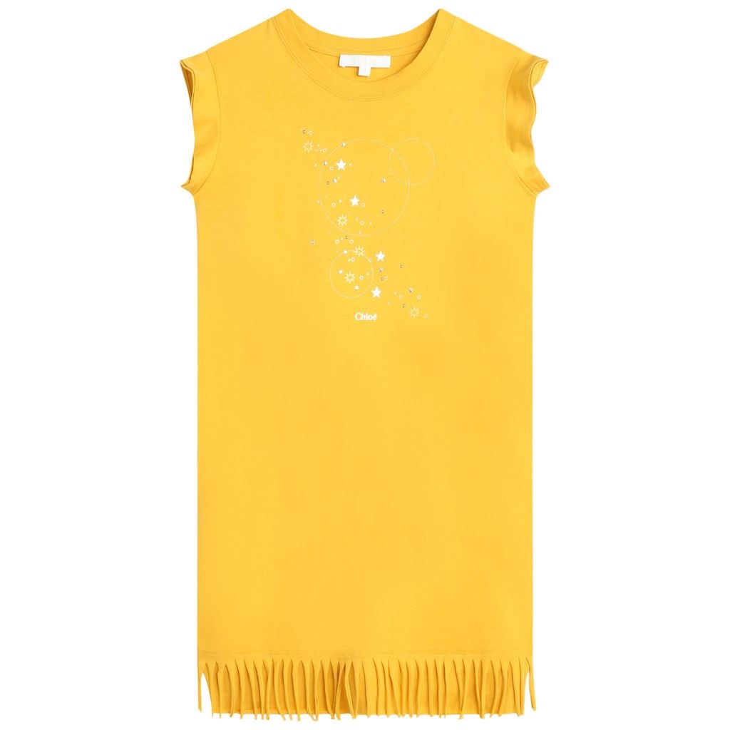 Dress With Fringes Yellow