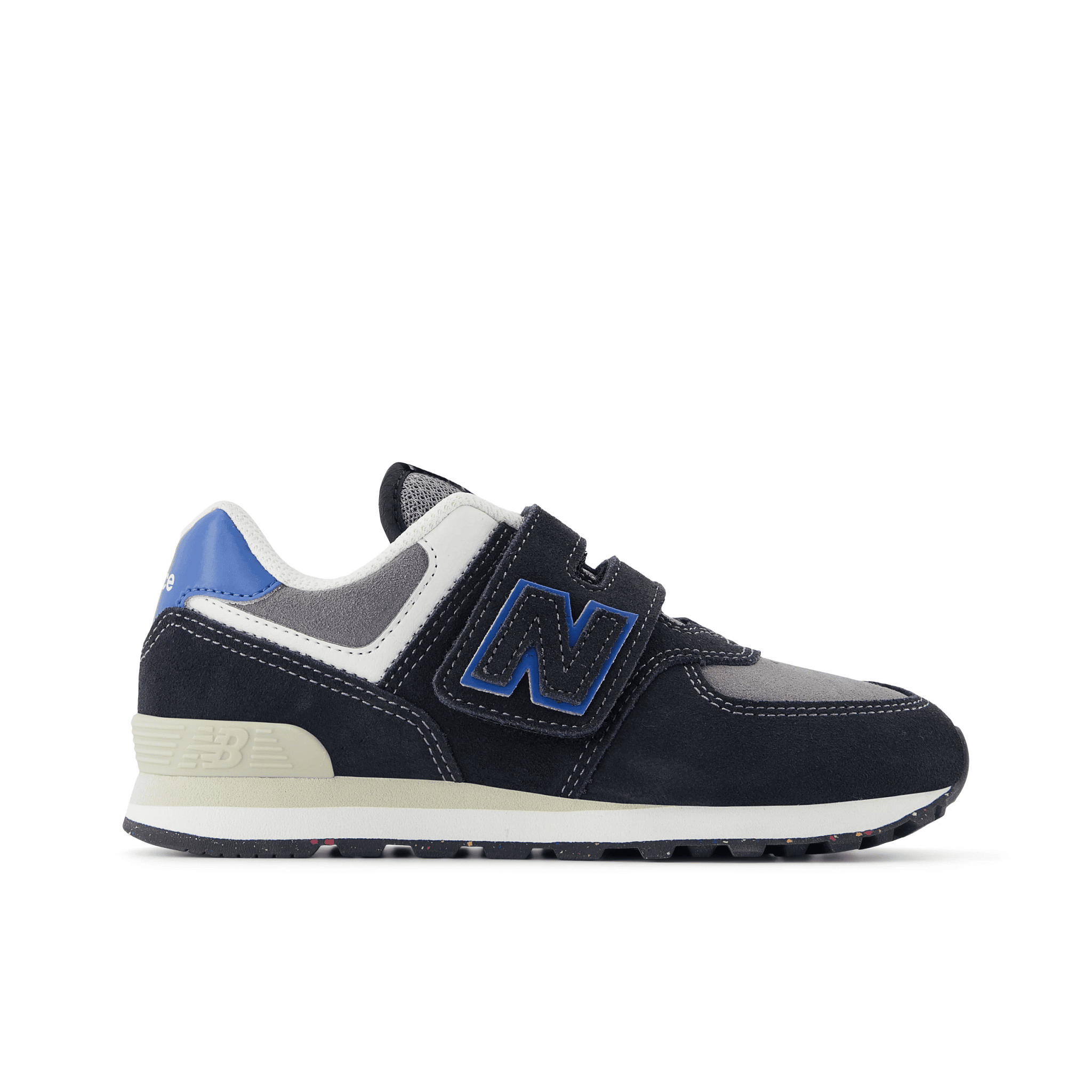 574 Kids NEW-B Hook & Loop Sneakers Black