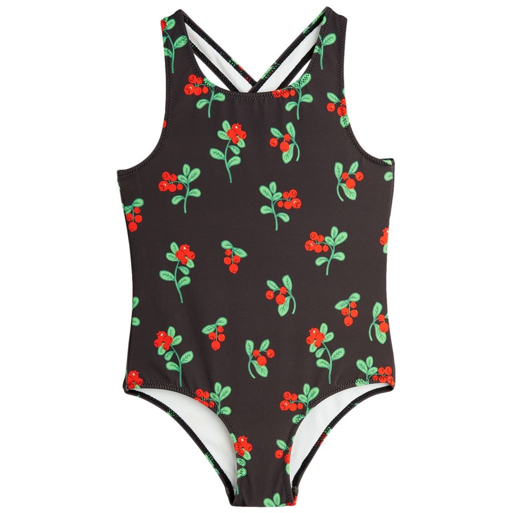 Lingonberries Aop Swimsuit Brown