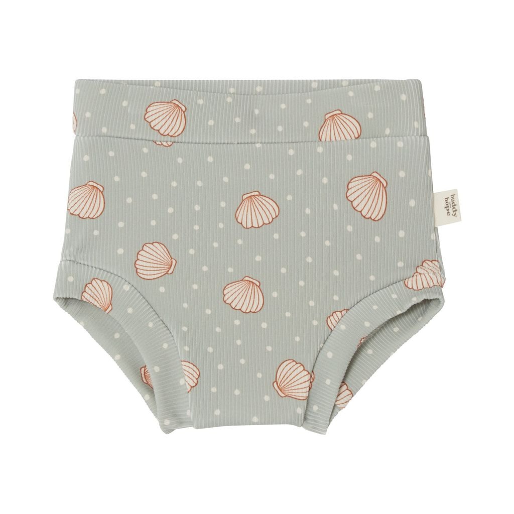 Abbe Swim Diaper With Seashells Green