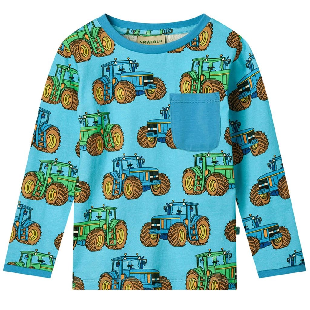 Tractors Long-Sleeved T-Shirt Blue Atoll