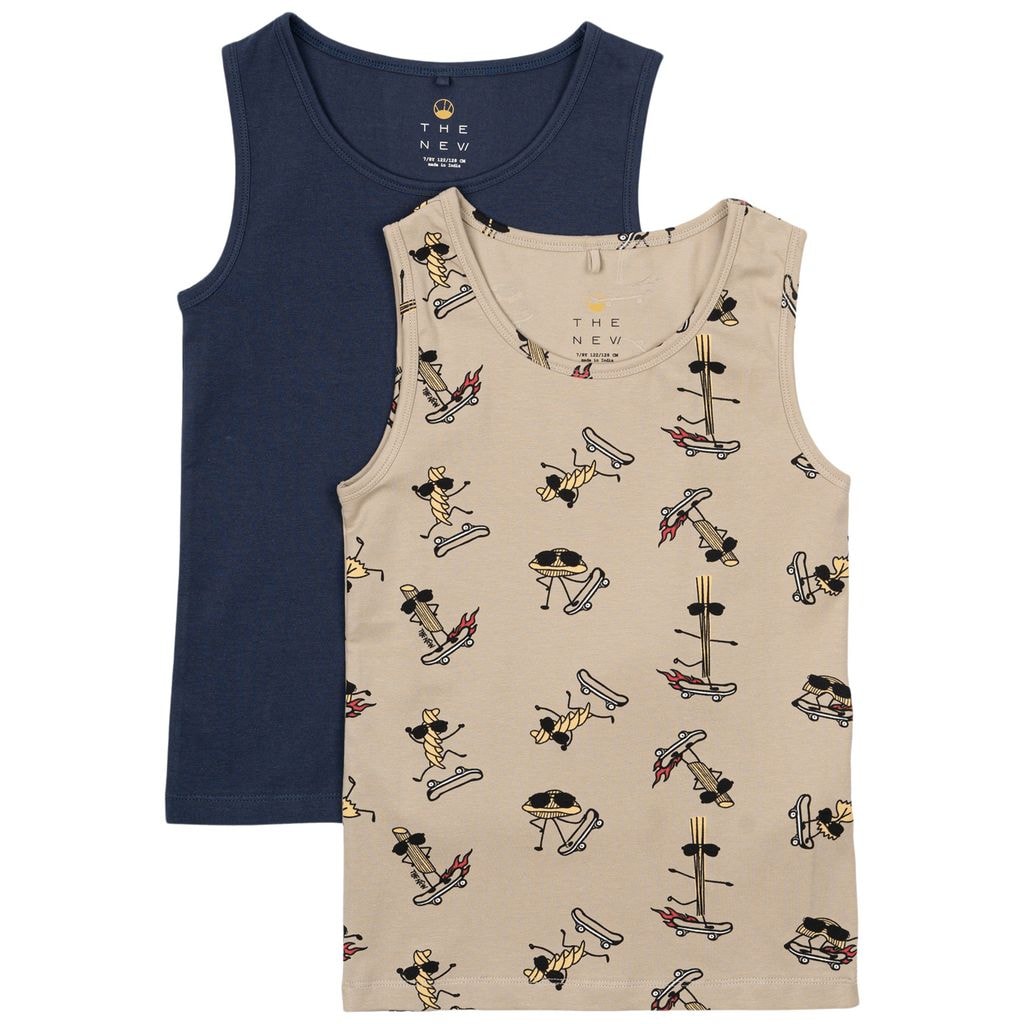 GOTS Tank Top 2-Pack Mood Indigo