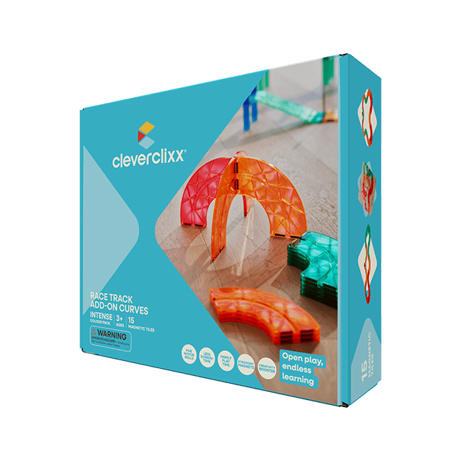 Cleverclixx Race Track Extension Curved  - Bågar 15 Delar Multi 