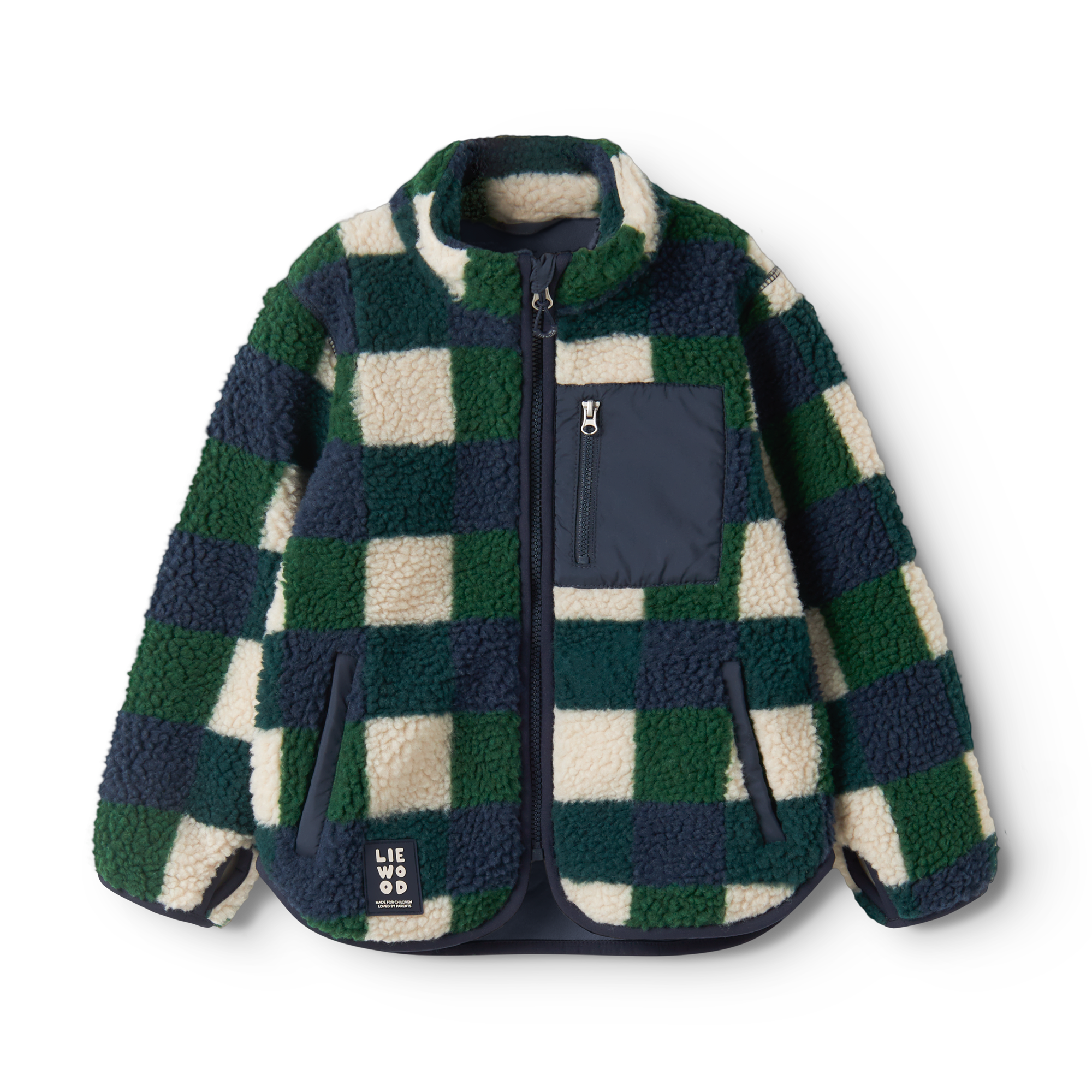Nolan Pile Jacket Mega Check Bright Garden
