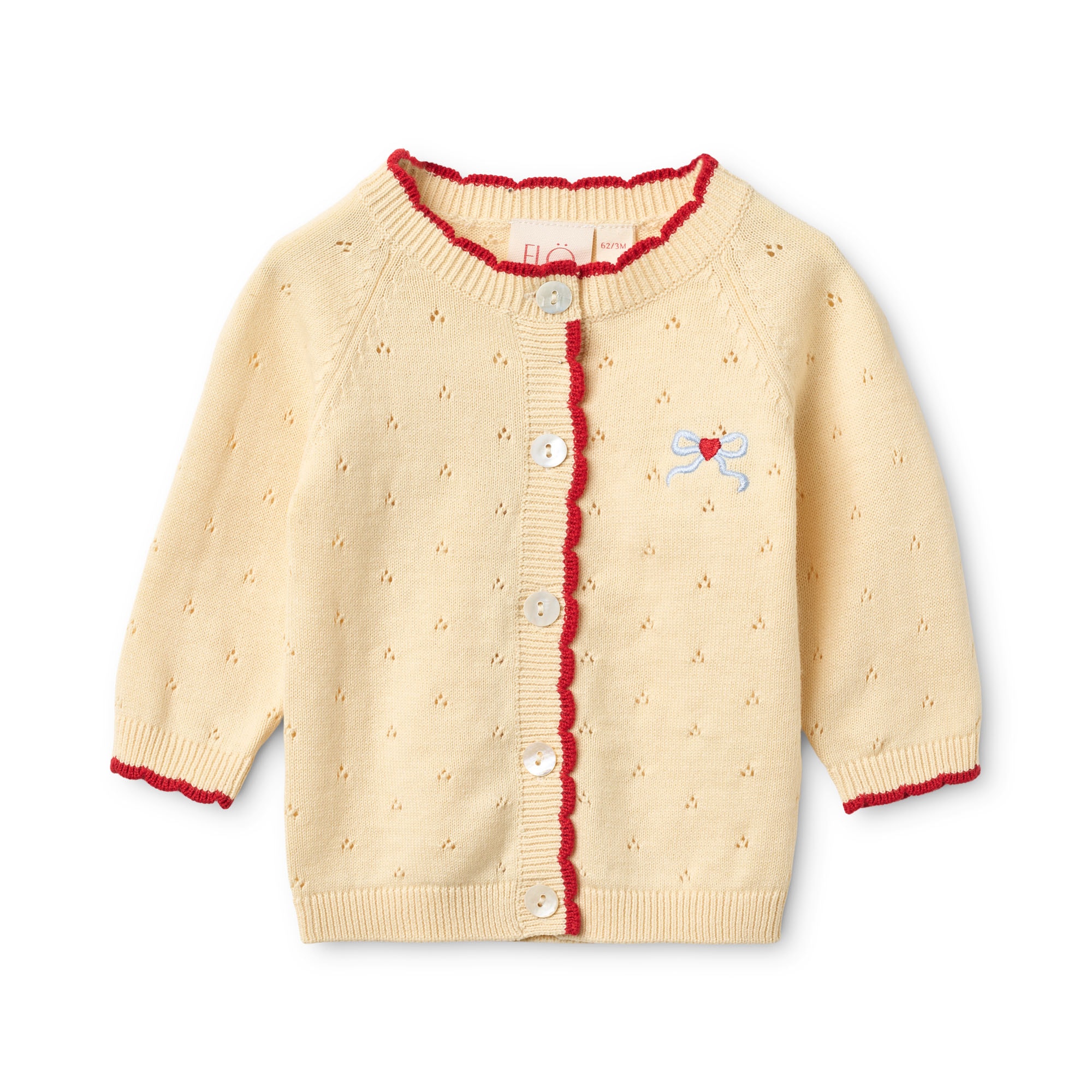 Kaya Pointelle Cardigan Soft White 