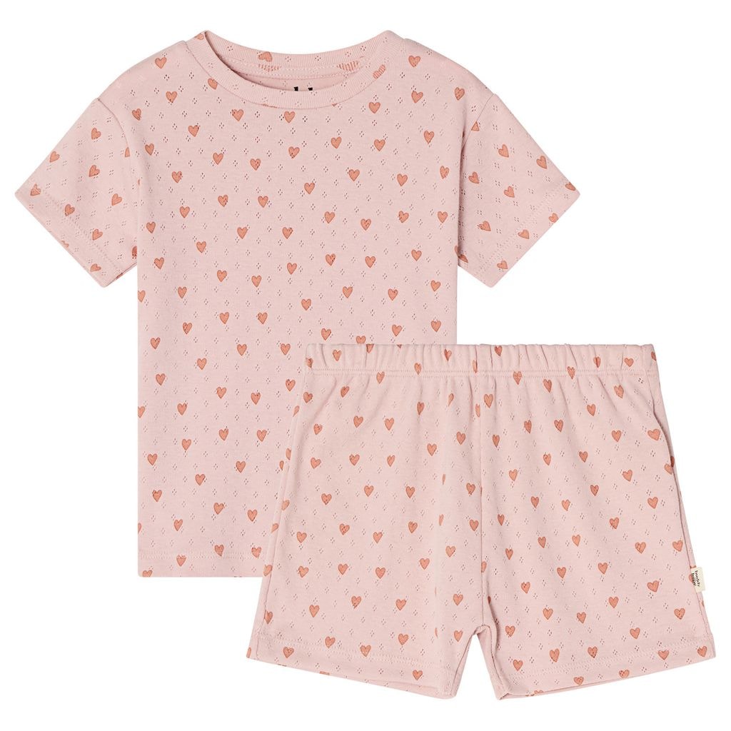 Molly GOTS Sydänkuvioinen Pyjama Aprikoosinvärinen