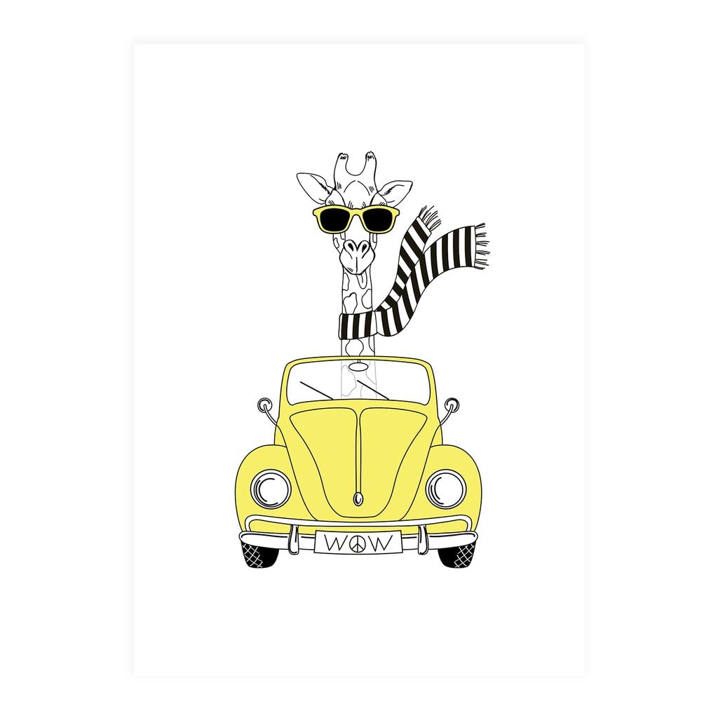 Poster Cool Giraffe