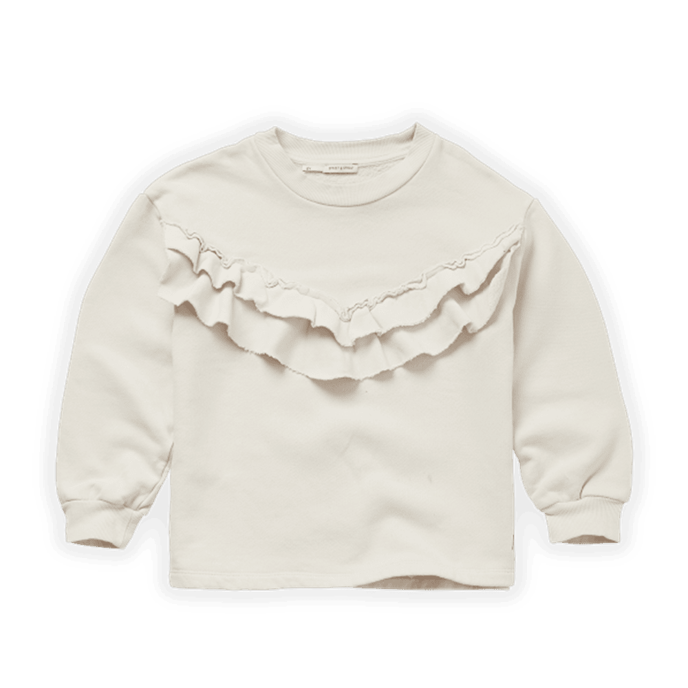 Flæset Sweatshirt Elfenben