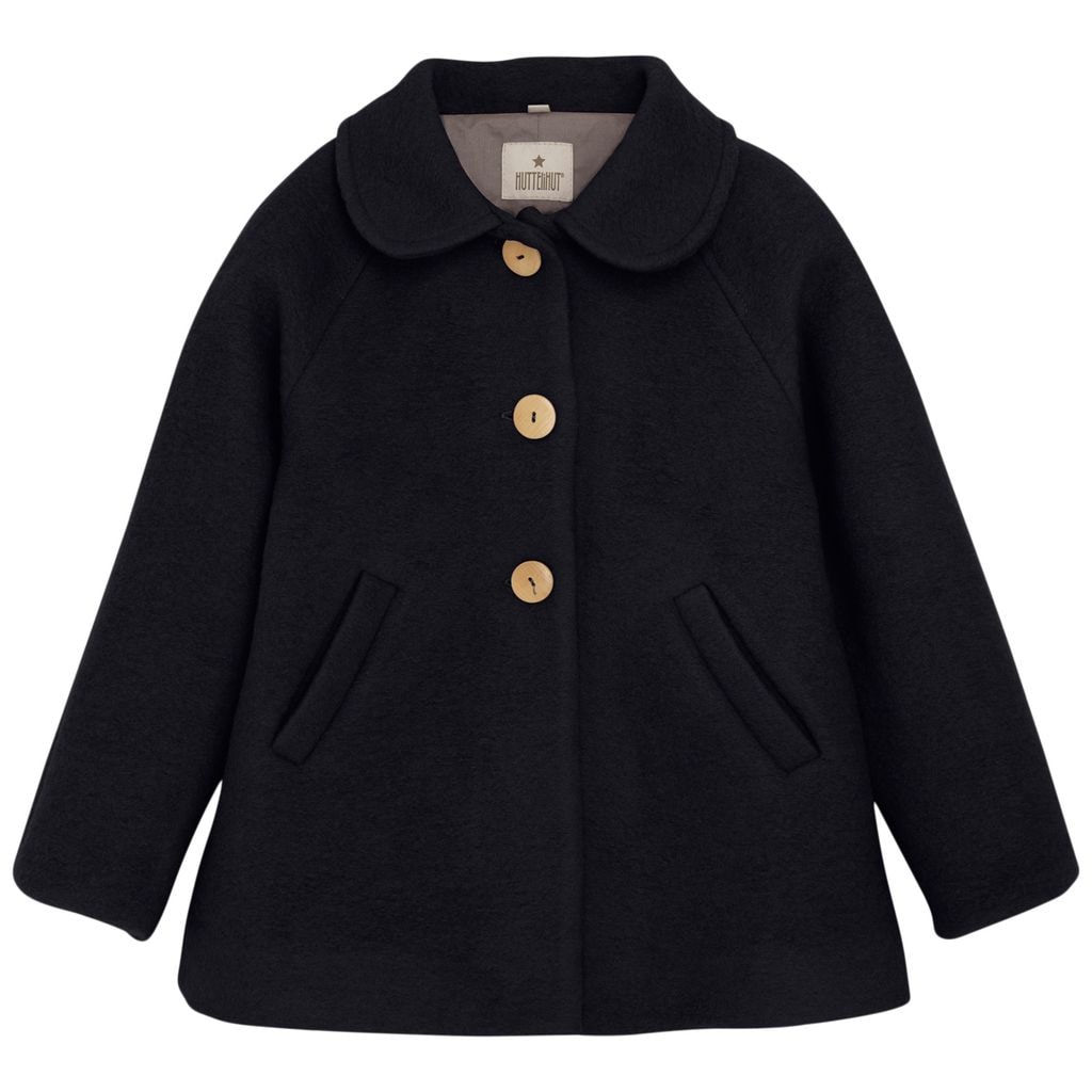 Coat Wool w Lining Dark Navy