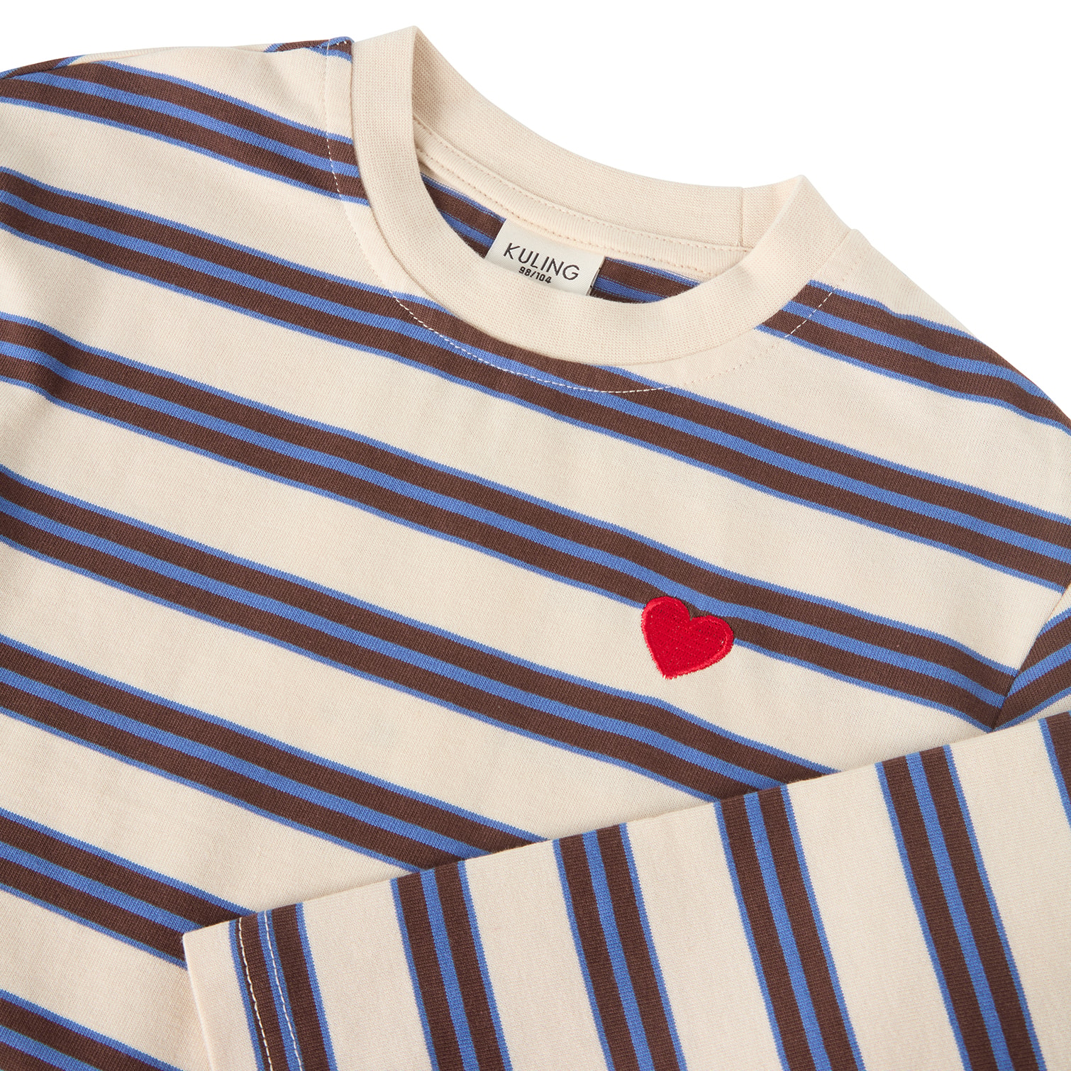 Granada LS T-Shirt Heavy Cotton Brown Stripe