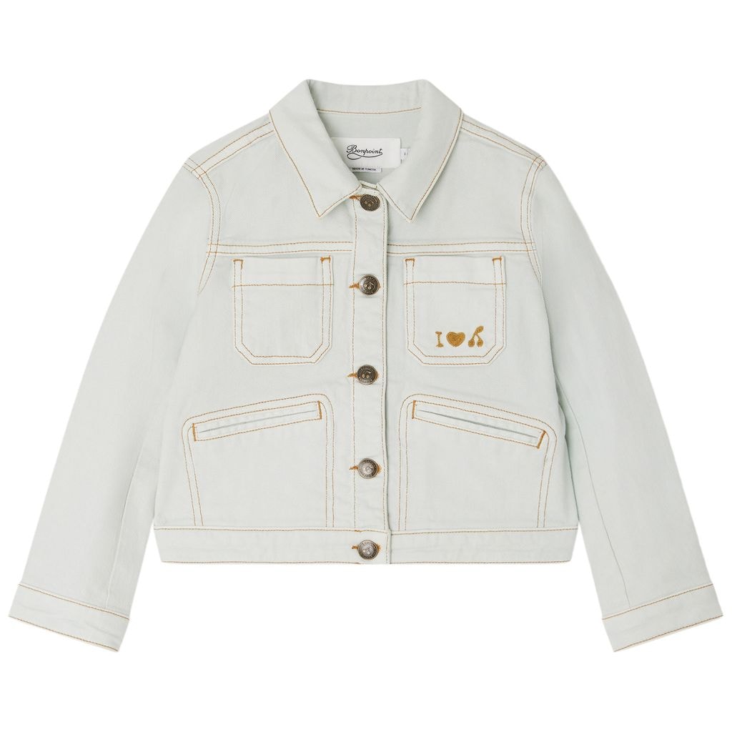 Cassidy Denim Jacket Aqua Blue