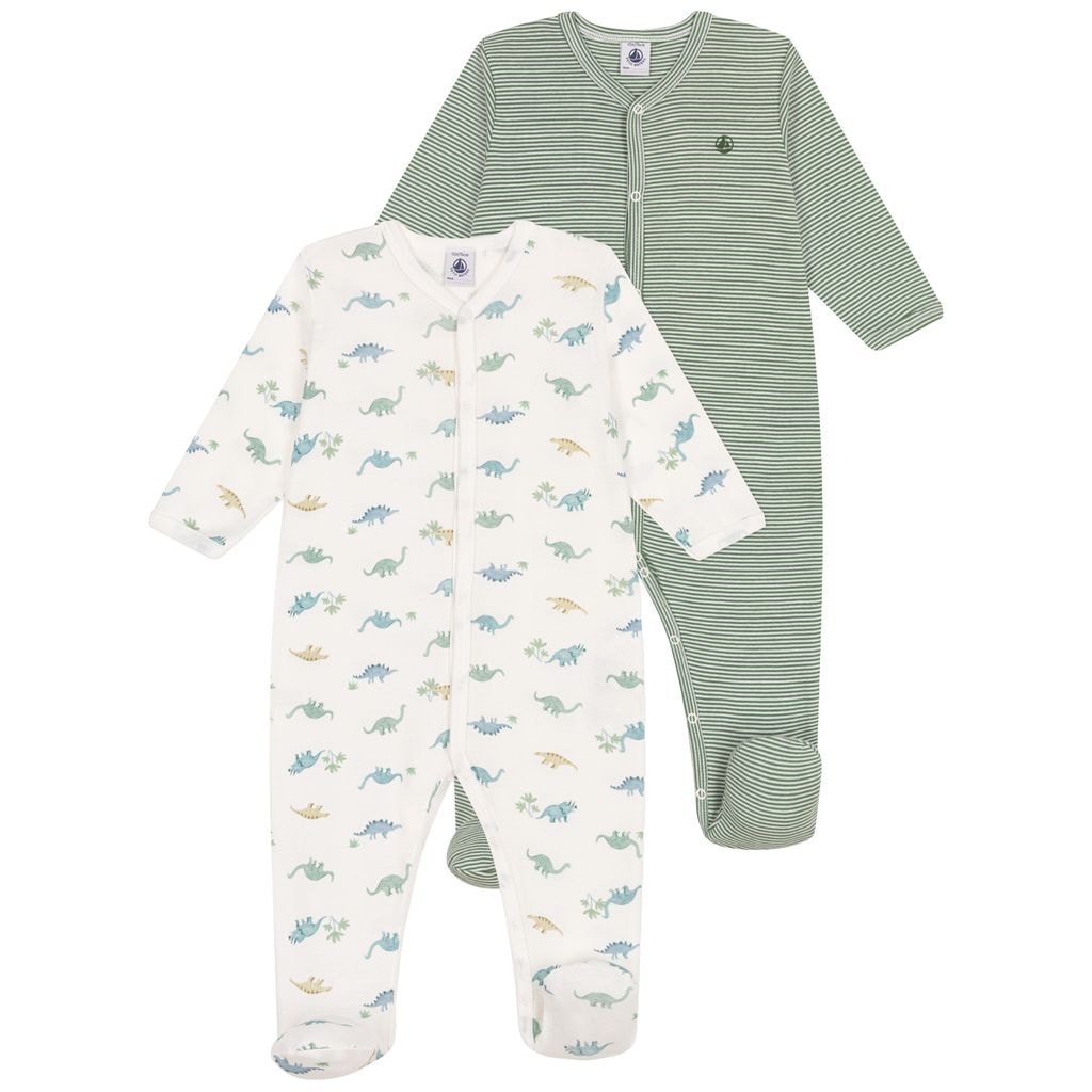 2-Pack  Cotton Onesie Palmeraie Marshmallow